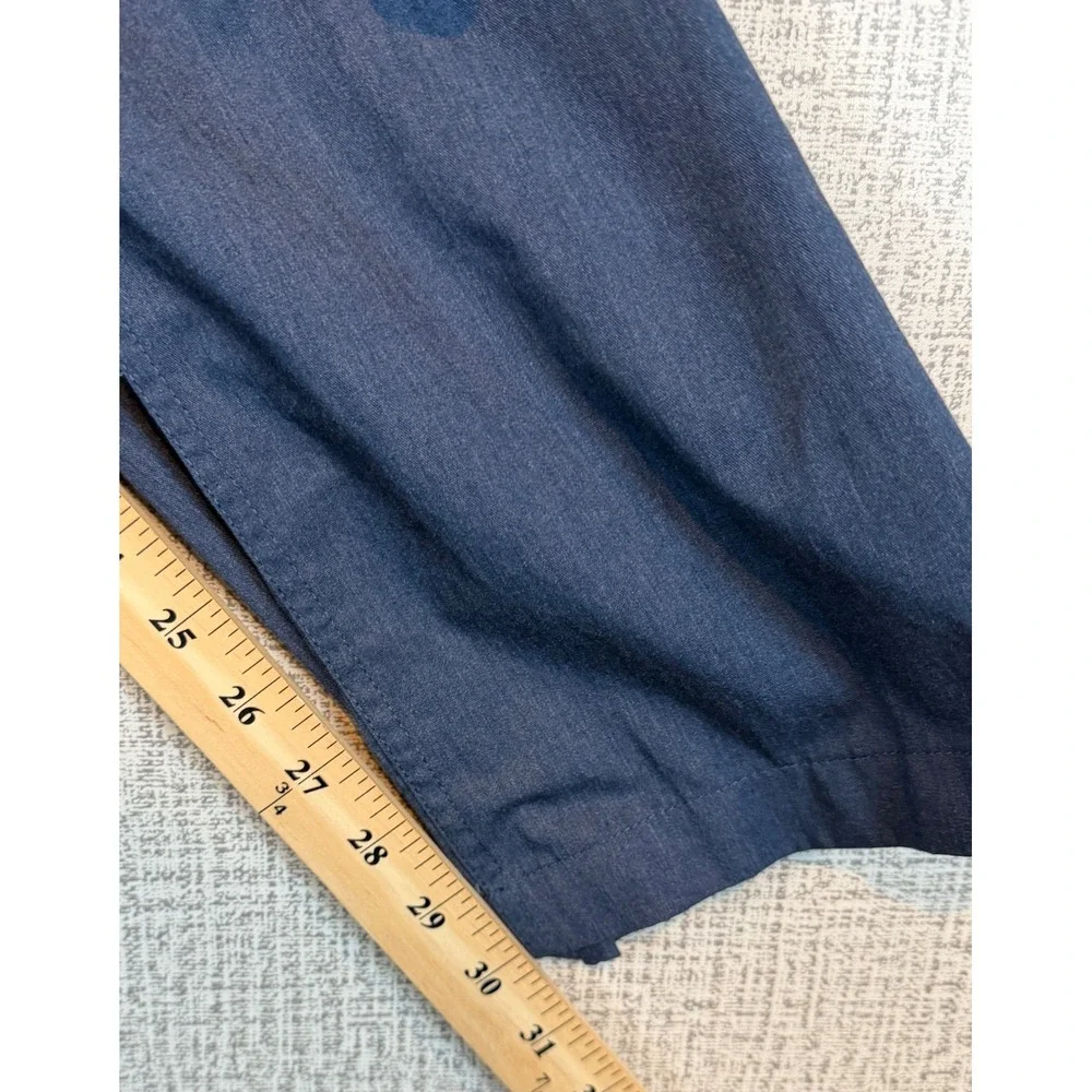 Calvin Klein Mens Slim Fit Pants 38x32 Navy Blue Chino Trousers Lightweight Golf